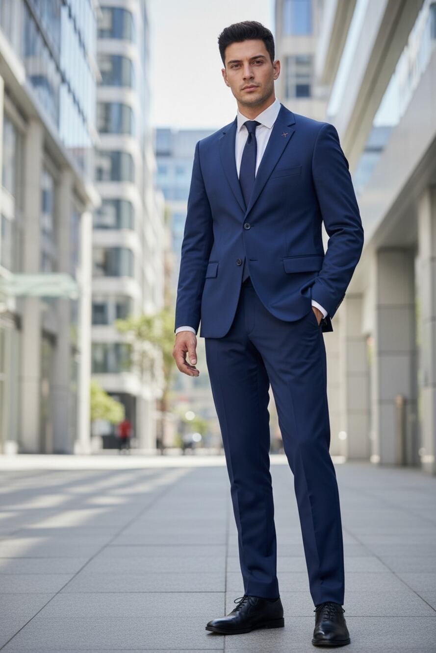 Opposuits Daily Men’s Suit Blue Size 42 Jacket and Pants NWT $140